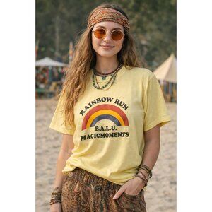 Vtg 1980's Tee Jays Rainbow Run B.A.L.U.  Magic Moments Single Stitch T-Shirt